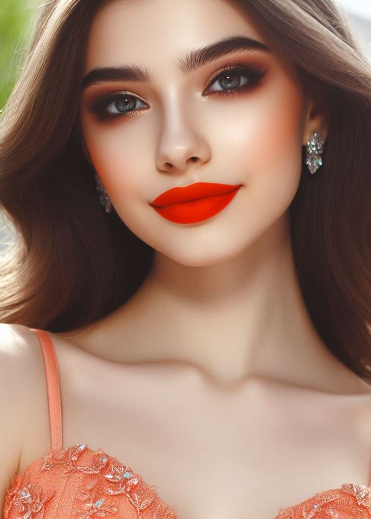 Minimalism meets maximalism! ✨ This prom makeup combines a statement-making vibrant orange lipstick with simple eye makeup for a fun and youthful take on glam.