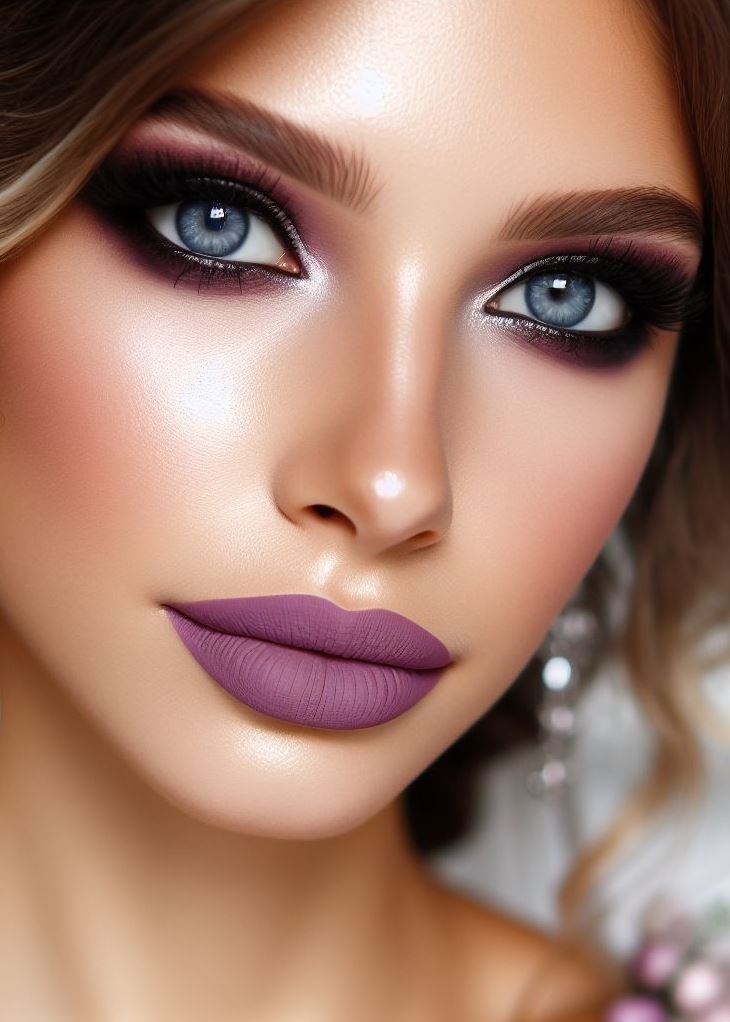 Festival ready with a touch of fairytales! Stand out from the crowd at a festival with a smokey lavender eye and lilac lips. This dreamy and whimsical combination is perfect for embracing your inner festival fairy.