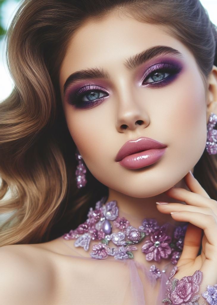 Prom night in a dream! ✨ This soft, romantic look features a blend of beautiful purple eyeshadows paired with a glossy lip for a touch of elegance and shine.