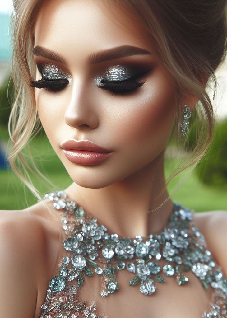 Go for the gold (or silver!) at prom! ✨ This show-stopping look combines a metallic smokey eye with a dramatic winged liner for a night of unforgettable glam.