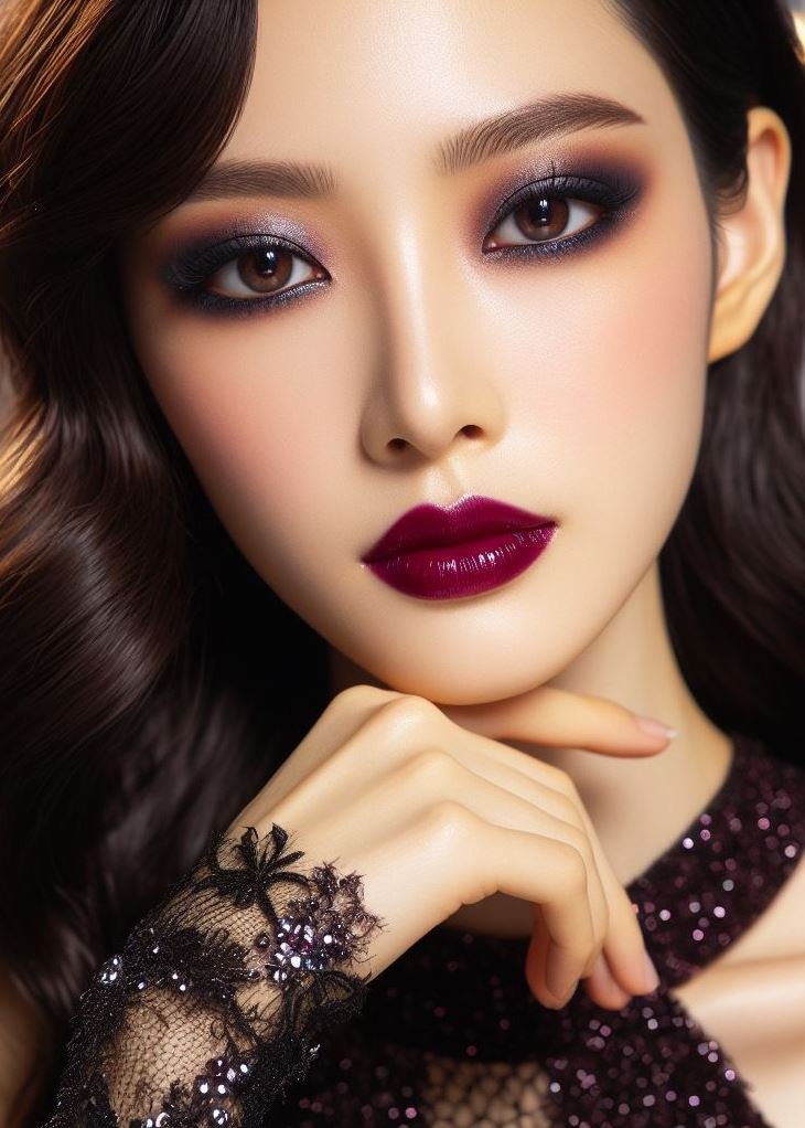 Embrace the jewel tones! Plum smokey eyes and berry lips create a luxurious and captivating look, perfect for those who appreciate a touch of elegance in their makeup.