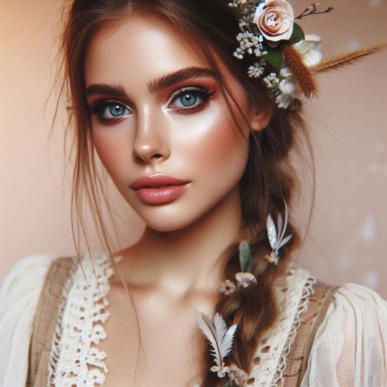 Boho makeup look