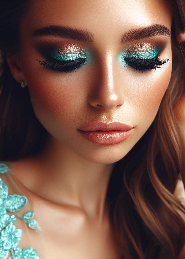 Feeling adventurous? Try an aquamarine halo eye with a smoky brown outer corner. It’s like a sunset over the ocean! 🌅