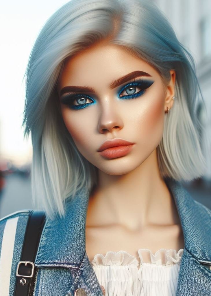 A Touch of the Unexpected: Breaking Beauty Norms: Don't be afraid to break the mold! Blue eyeshadow allows you to challenge traditional beauty standards and express your unique sense of style.