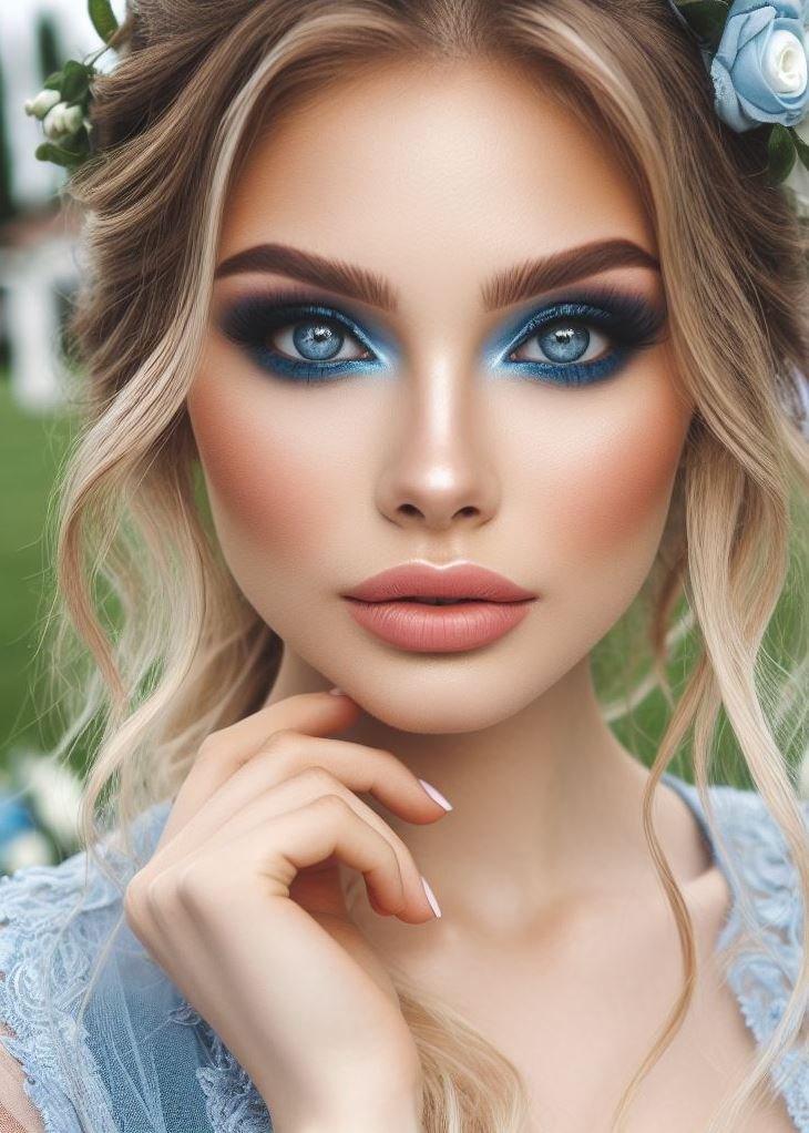 Breaking the Rules: Blue Makeup for a Rebellious Spirit: Challenge traditional beauty norms with a bold blue makeup look. Don't be afraid to experiment and express your individuality through color.