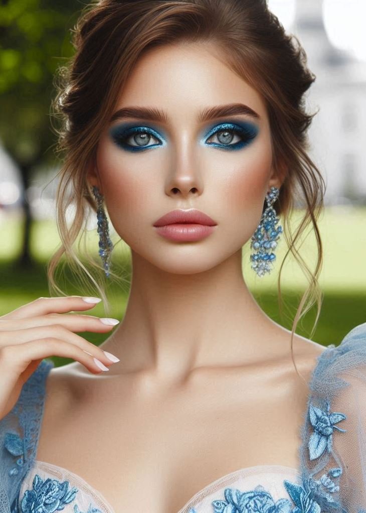 Embrace the Unexpected: Combining Blue Makeup with Bold Colors: Don't be afraid to break the mold! Combine blue with unexpected colors like orange, green, or purple to create a truly unique and eye-catching look.