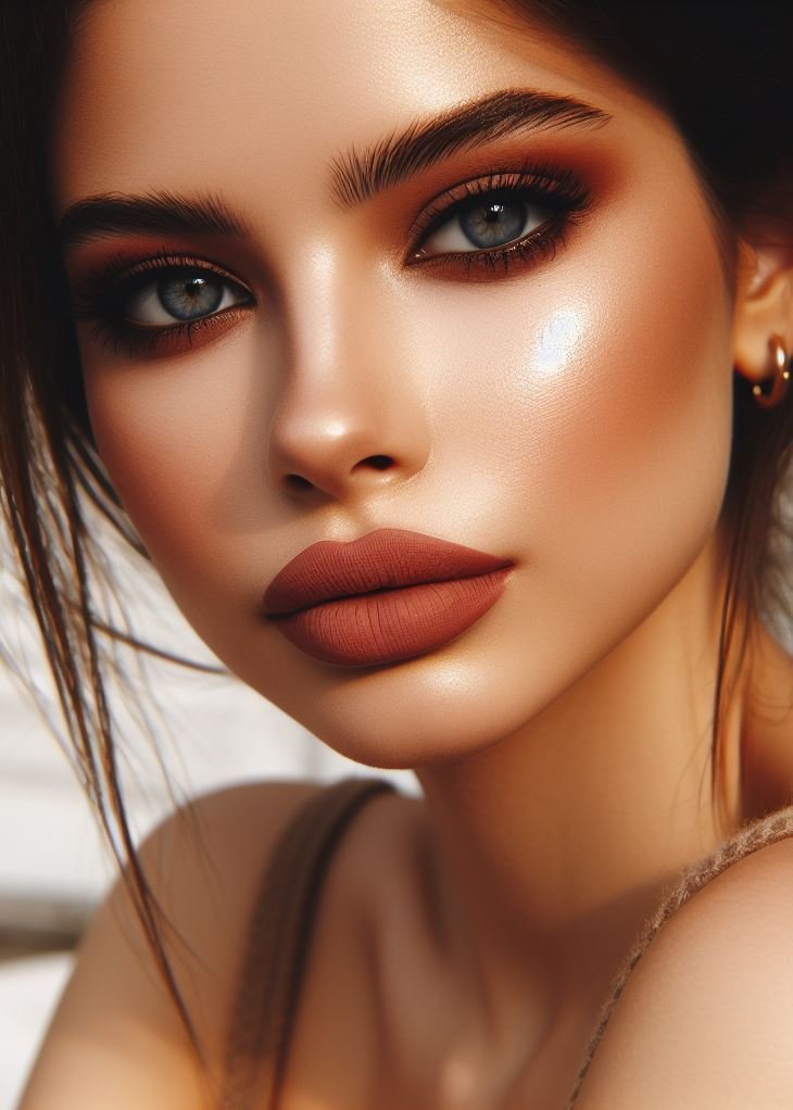 Beyond the Nude: Brown Lips for a Sophisticated Statement: Brown lips offer a refreshingly bold alternative to nudes. Embrace the earthy elegance for a look that's both modern and sophisticated.