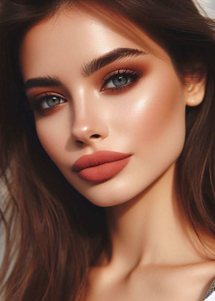 Texture Play Matte Brown Lips for a Luscious Look: Embrace the inherent sensuality of brown lips with a Matte finish. This texture adds a touch of lusciousness and dimension to your bold pout, making it perfect for a night out or a special occasion.