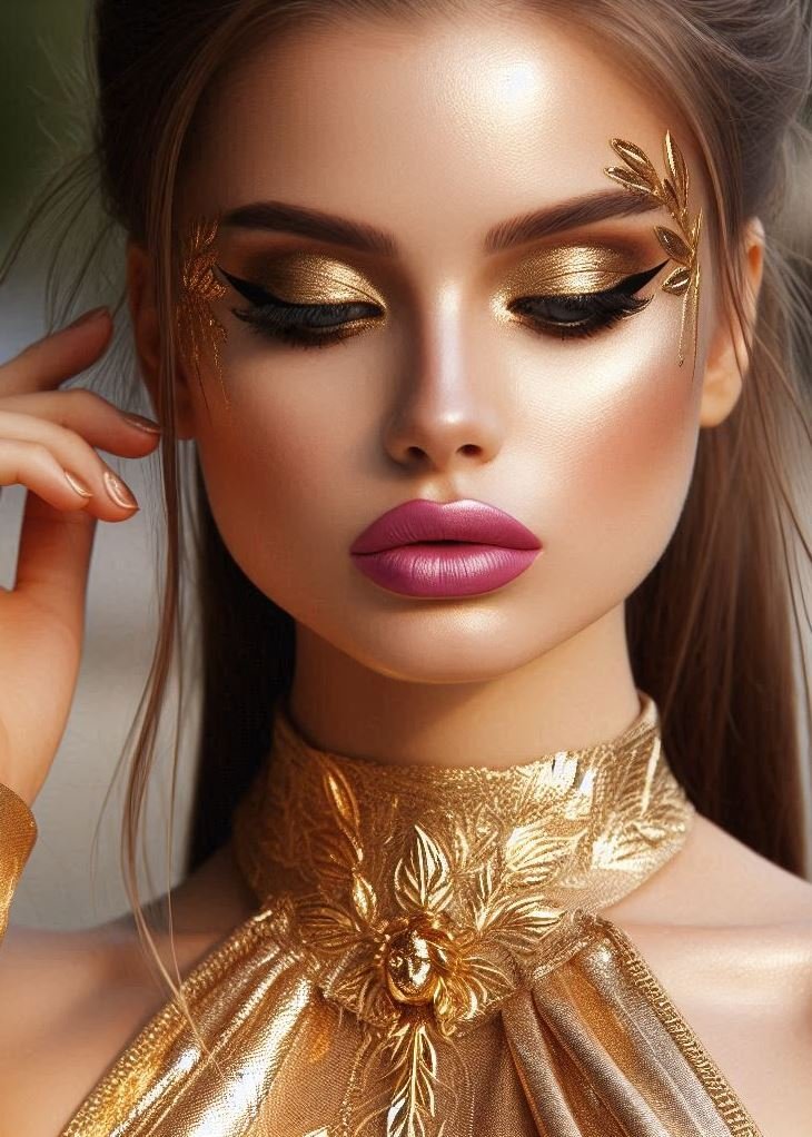 Vintage Vibes with a Modern Twist: Gold Makeup Inspired by Hollywood Glamour: Channel the timeless elegance of Hollywood stars. Recreate iconic looks with golden eyeshadow shades for a touch of vintage glam with a modern twist.