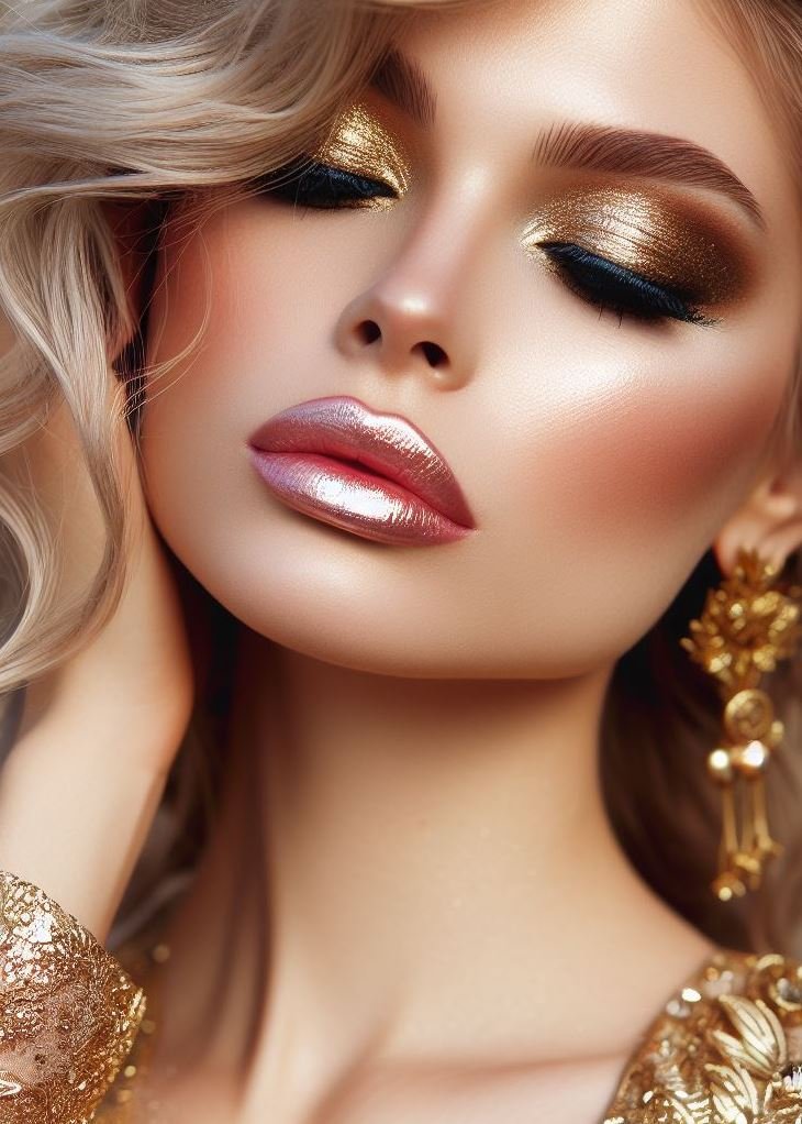 Golden Eyeshadow for a Dreamy Touch: Embrace the magic with a golden eyeshadow look. Create a dreamy and whimsical look perfect for a special occasion or to add a touch of fantasy to your everyday makeup.