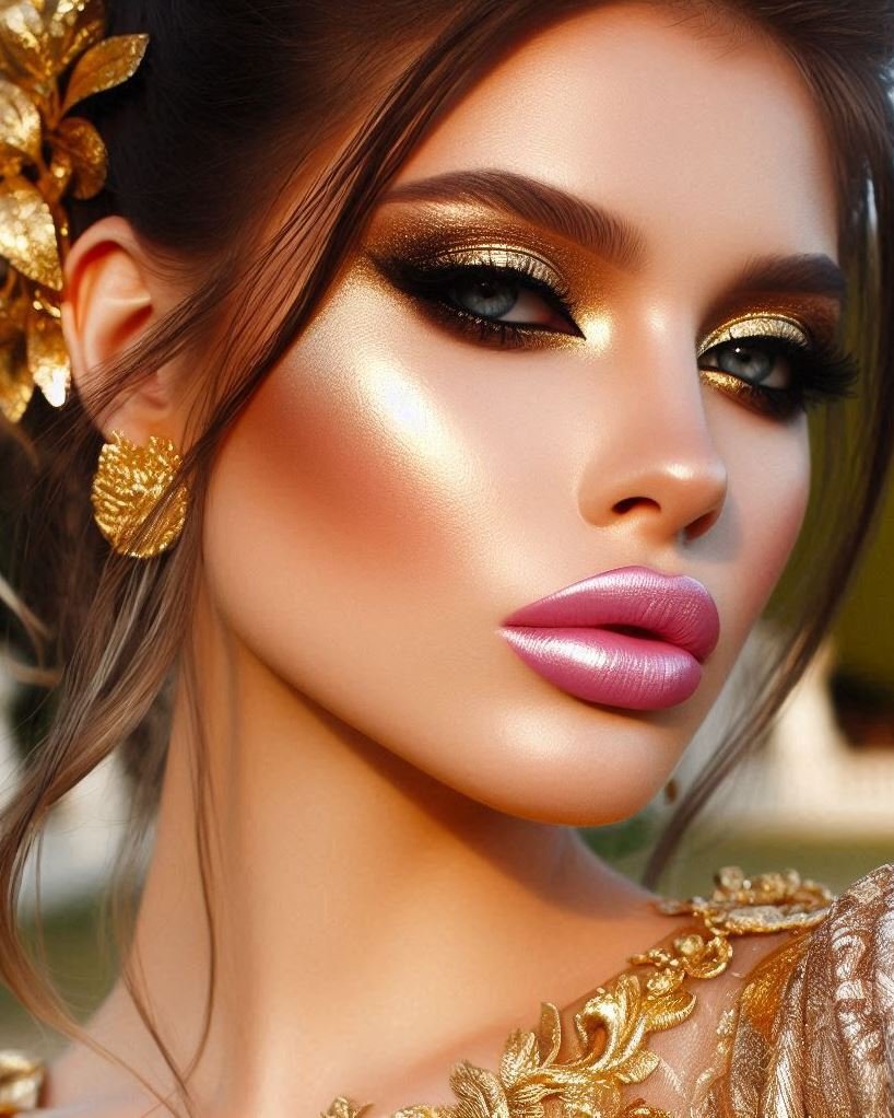 Explore the Depths of Gold: Don't limit yourself! Create a captivating monochromatic look using a variety of gold shades. Play with textures (matte, shimmer, metallic) and finishes for added depth and dimension.