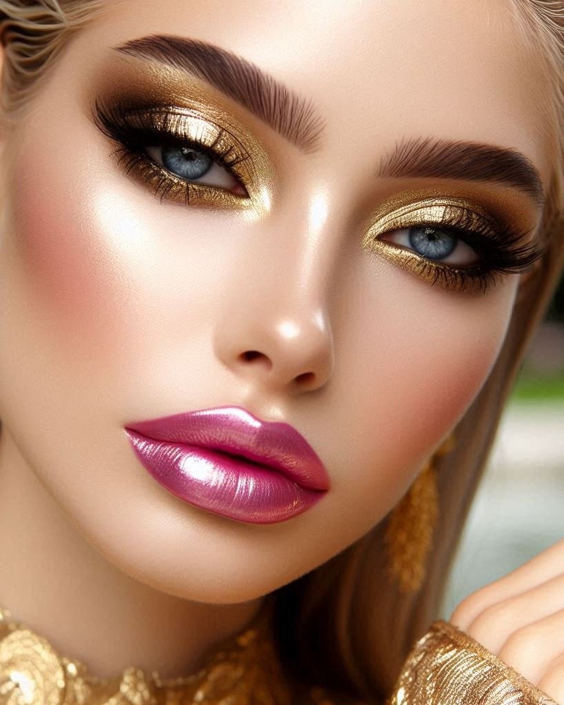 Modern Fairytale: Golden Makeup for a Dreamy Touch: Embrace the magic of fairytales with a touch of gold. Use gold eyeshadow to create soft, ethereal looks with shimmery accents, perfect for a touch of whimsical beauty.