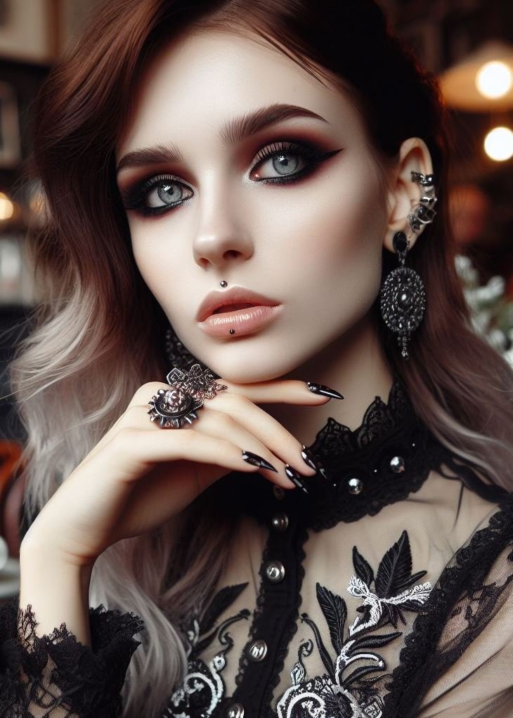 Beyond Black: Explore the Depths of Gothic with Color: Goth makeup isn't just black! Explore the world of jewel tones like deep emerald or shimmering amethyst for a captivating and unexpected gothic eye look.