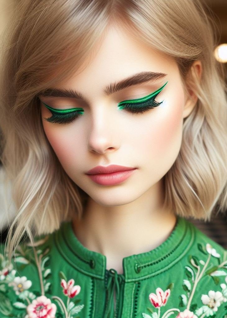 Smokey with a Twist: Add a touch of intrigue to your smokey eye with a green eyeliner smudged at the lower lash line. This creates a mysterious and captivating effect.