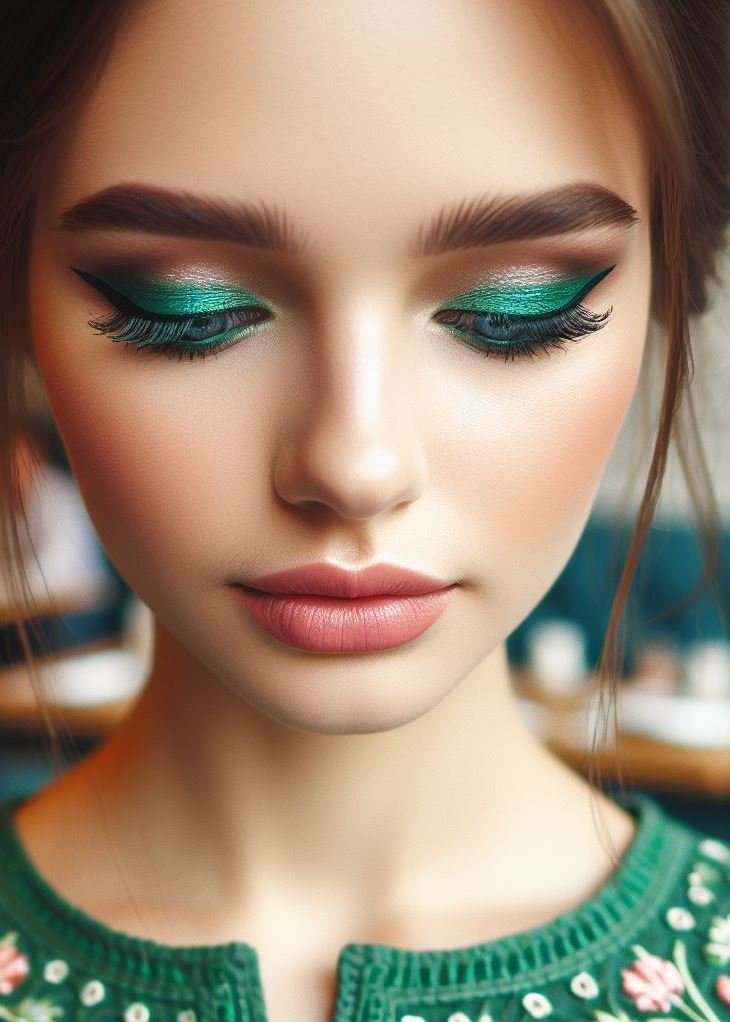 Green & Gold Goddess: Embrace the goddess within with a combination of green eyeliner and gold eyeshadow. This luxurious pairing creates a captivating and sophisticated look.