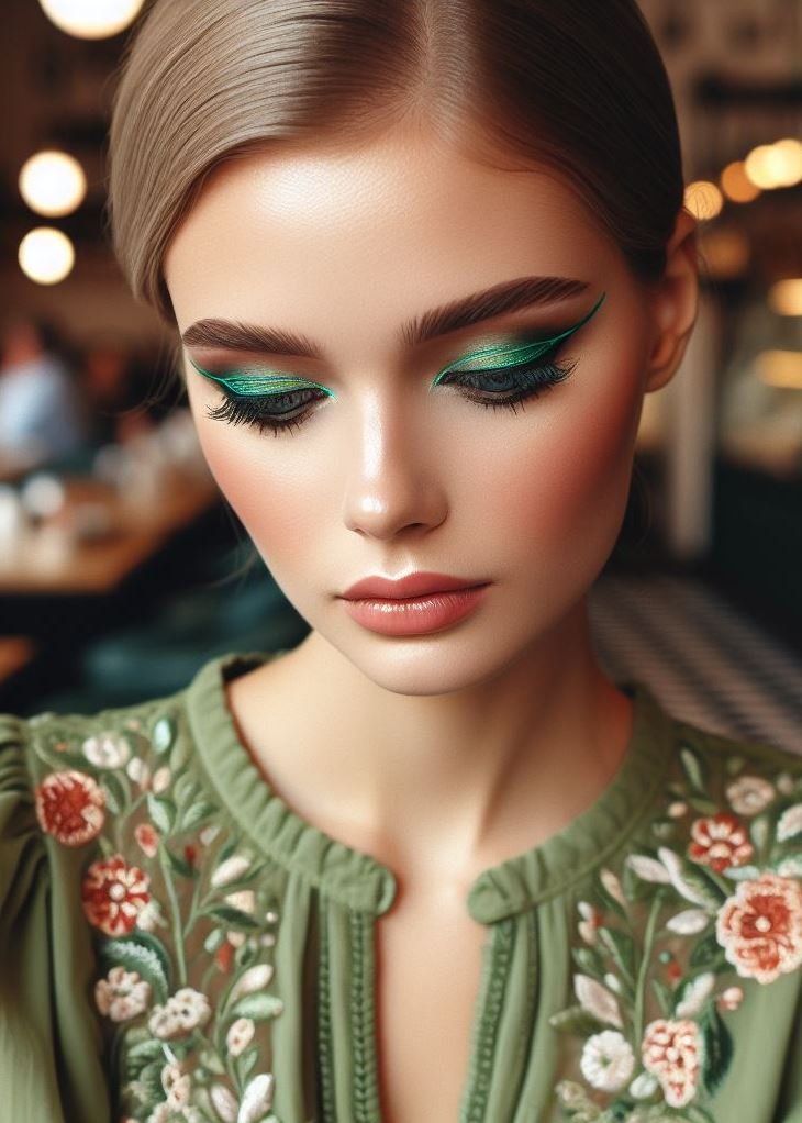 Kiss of Lime: Create a fresh and youthful look with a lime green eyeliner. This light and citrusy shade complements fair skin tones and adds a touch of vibrancy to your eyes.