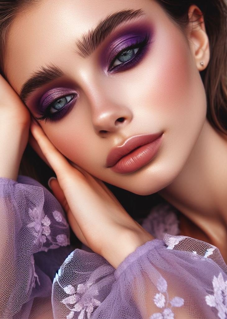 Mauve Magic: Opt for a soft and romantic look with a blend of mauve brown and dusty purple eyeshadows. This subtle yet sophisticated combination is perfect for everyday wear or adding a touch of elegance.