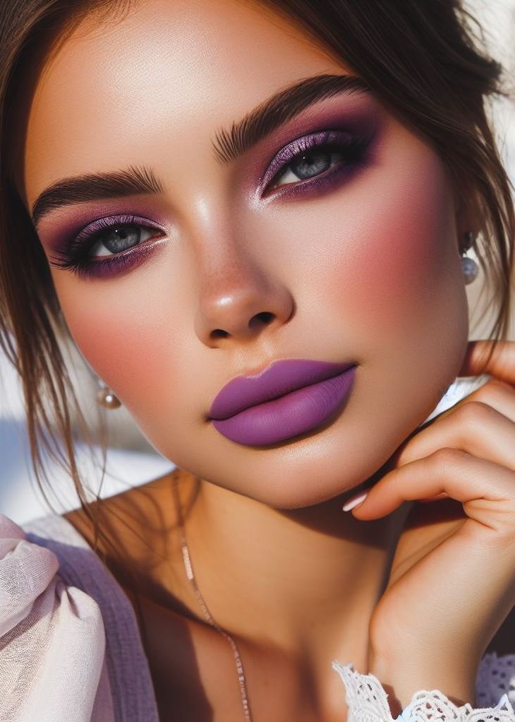 Purple Lips as a Blank Canvas: Let your creativity flow! Experiment with different shades and textures of purple lipsticks to create your own unique masterpiece.