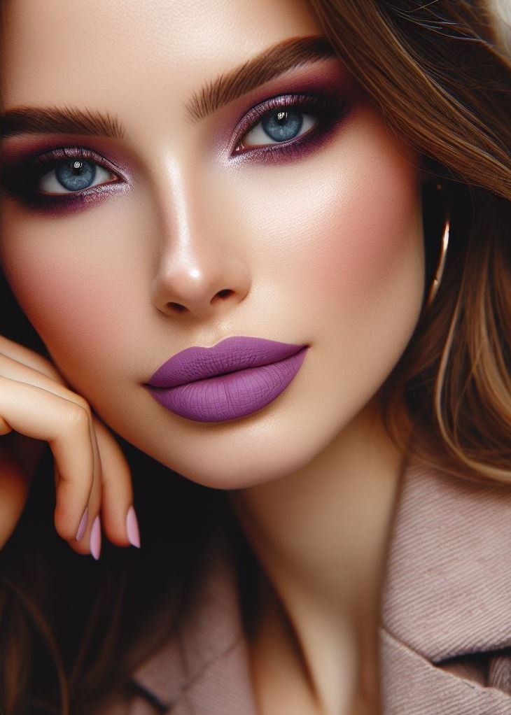 Purple Lips for Every Skin Tone: The beauty of purple lips lies in their versatility. Find your perfect shade, from cool-toned berries to warm mauves, to flatter your unique skin tone.