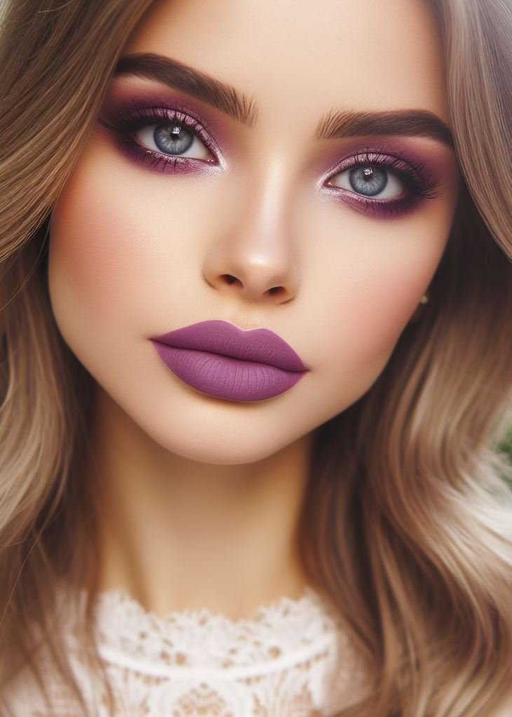 A Nod to Royalty: The History of Purple Lips: Purple has long been associated with royalty. Embrace this rich heritage by incorporating a bold purple lip into your look for a touch of timeless elegance.