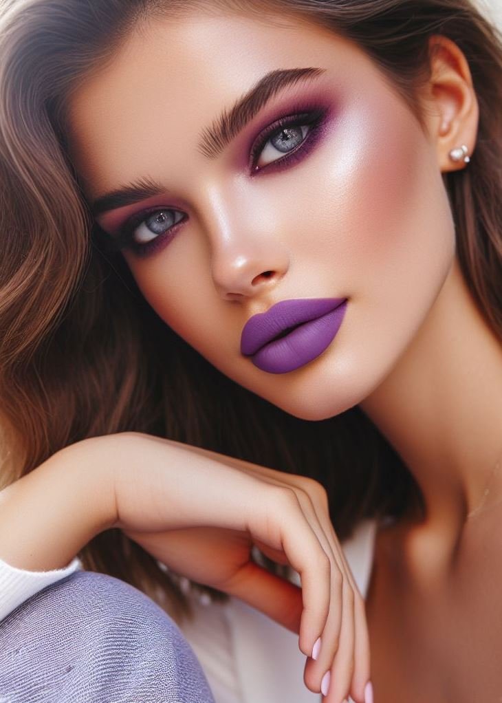 More Than Just Makeup: A Gateway to Self-Expression: Purple lipstick isn't just a color; it's a conversation starter. It allows you to express your creativity and show the world your unique and bold personality.