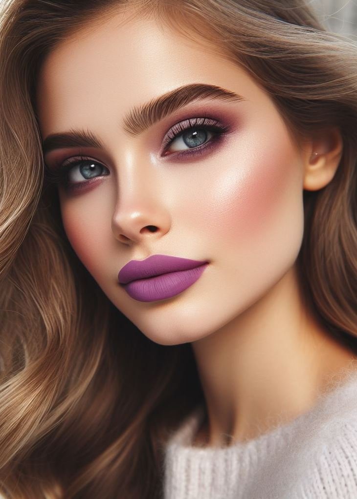 Fairytale Magic: Purple Lips for a Whimsical Touch: Embrace the world of fantasy with a touch of purple on your lips. Create whimsical looks inspired by magical creatures or enchanting stories.