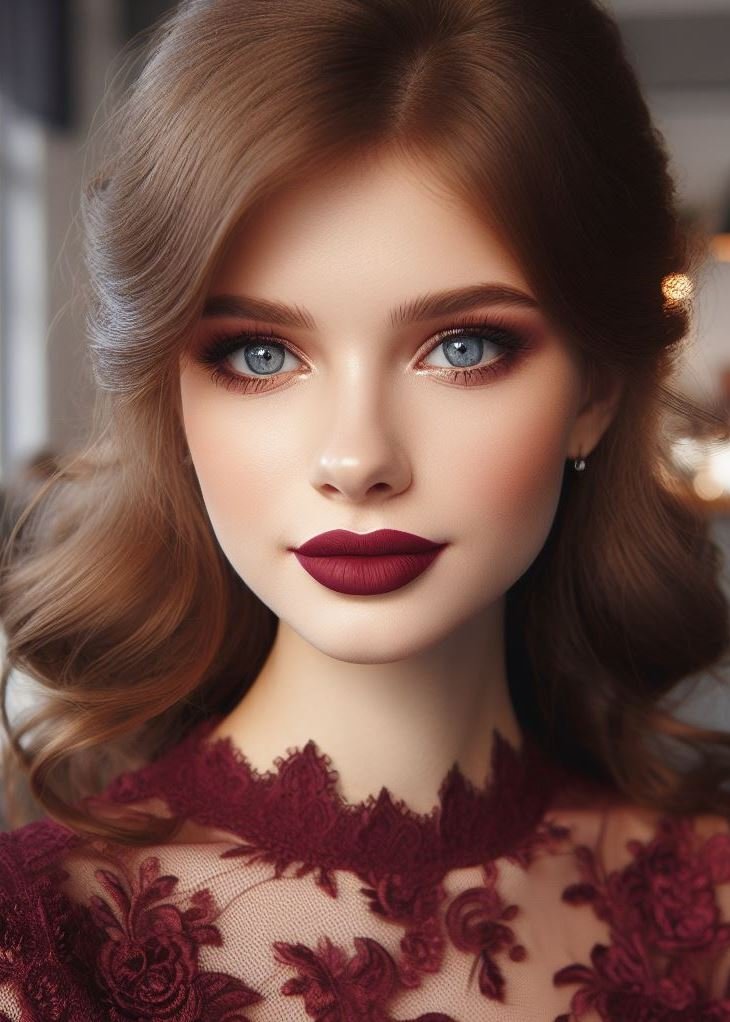 Velvet Dreams: Wine Lip Color with a Soft Touch: Don't limit yourself to dramatic finishes! Explore the world of wine lip colors in luxurious velvet formulas. This adds a touch of softness and sophistication to your pout.