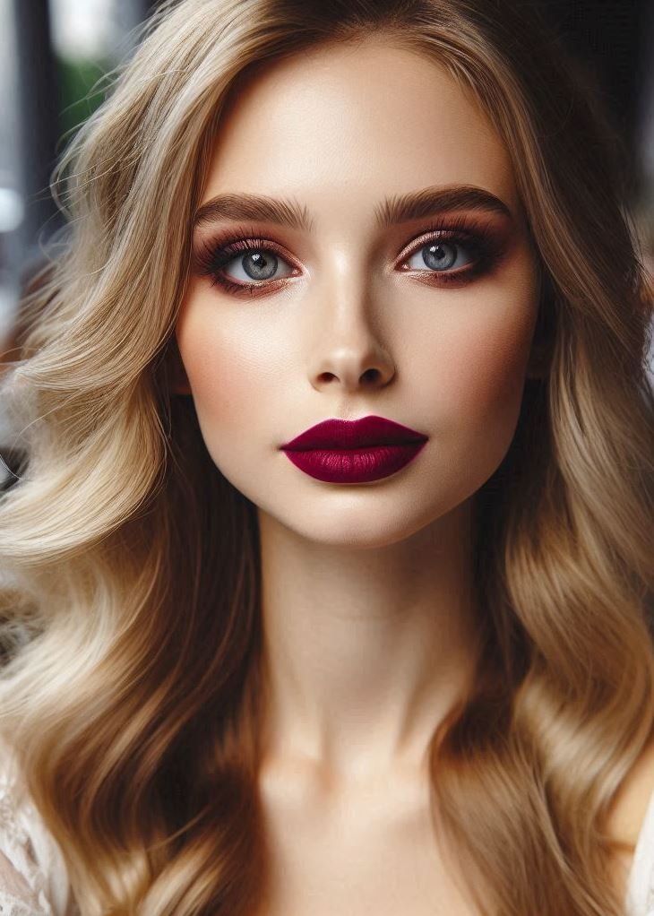 Wine & Shine: A Glossy Finish for a Modern Twist: Don't be afraid to embrace a modern take on wine lips. Opt for a glossy finish in a wine shade for a touch of playful vibrancy and shine that adds a youthful edge.