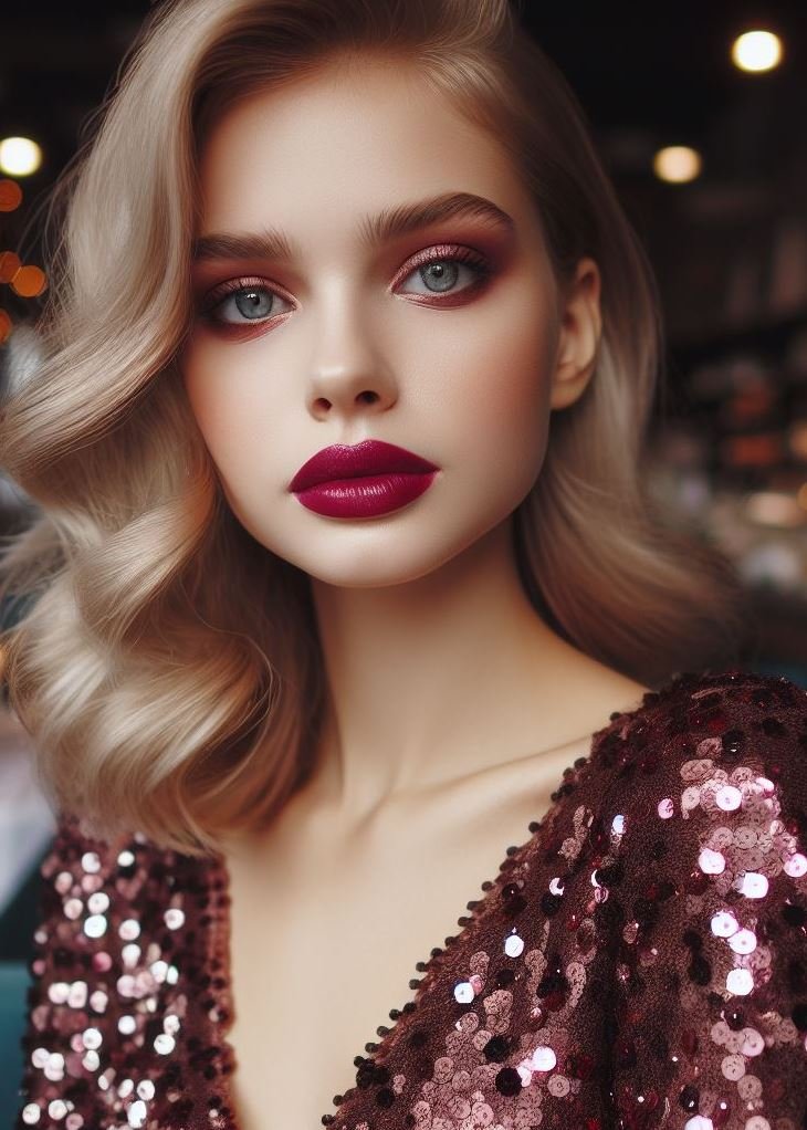 Wine & Brows: A Statement of Confidence: Rock your wine lip color with bold, defined brows. This creates a look of confidence and adds a touch of structure to your face, balancing the intensity of the wine shade.