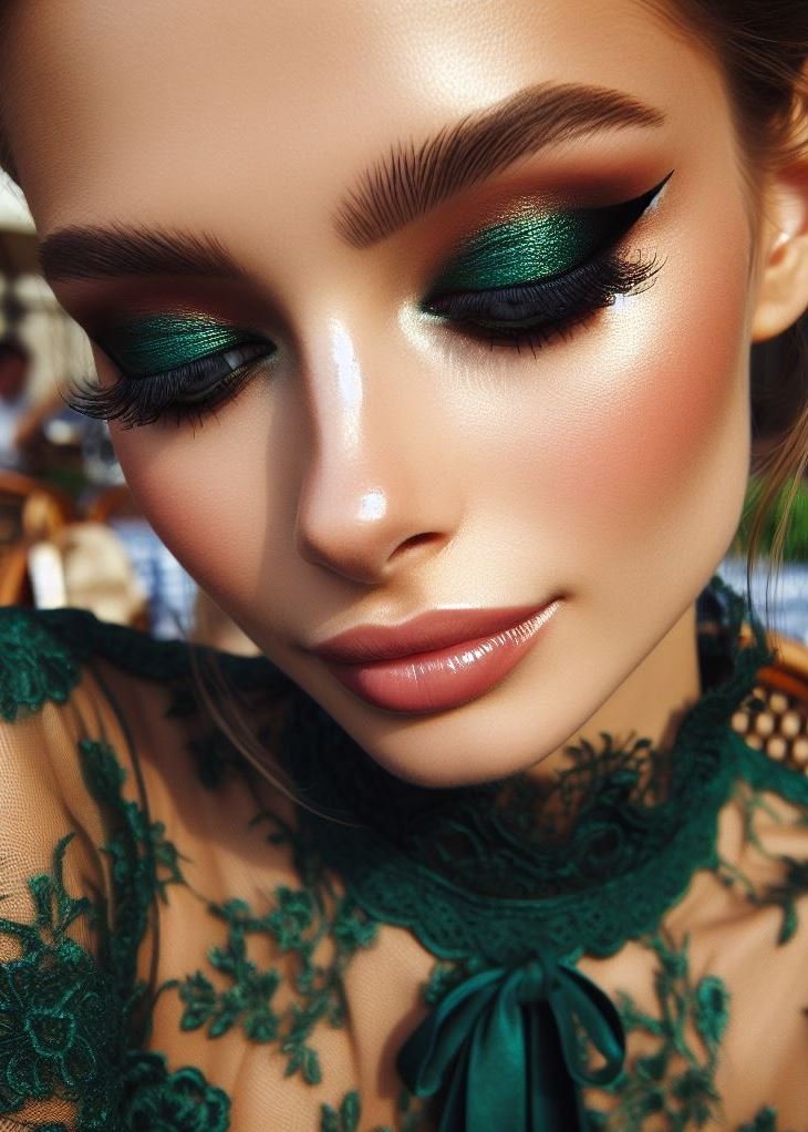 Green & Brown with a Pop of Color: Don't be afraid to break the mold! Add a pop of unexpected color, like a vibrant blue or a fiery orange, to your green and brown eyeshadow look for a playful and eye-catching touch.