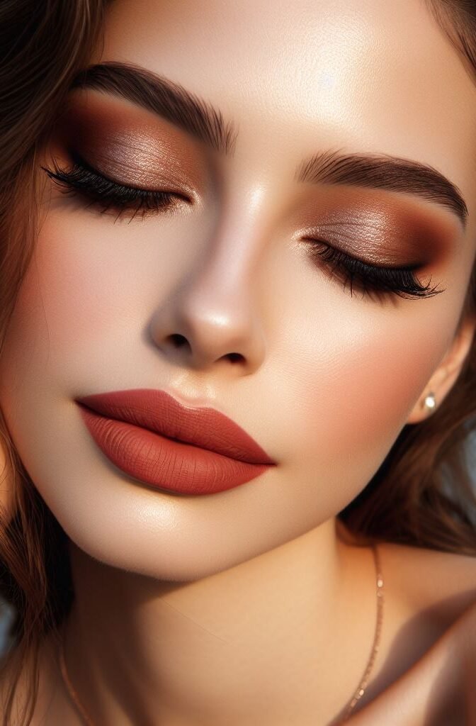 Smoky Drama with a Soft Touch: Balance a sultry smokey eye with a soft, neutral nude lip for a captivating yet wearable everyday look. Blend brown or grey eyeshadows for the smokey effect and keep the lip color matte and slightly lighter in tone than your natural lip color.