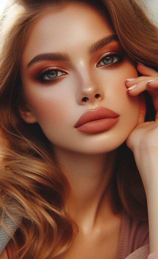 Feline Flick: Channel your inner Audrey Hepburn with a classic cat-eye liner and a soft, brown nude lip. Apply a light foundation with a touch of concealer and define your brows for a polished base. This timeless look is perfect for any occasion.