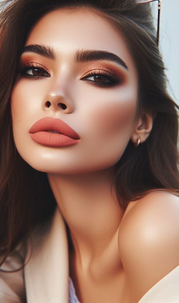 Smoky Drama: Balance a sultry smokey eye with a soft, neutral nude lip for a captivating everyday look. Blend brown or charcoal eyeshadows in the crease and outer corners of your lids, and keep the lips soft with a creamy nude lipstick that adds a touch of definition without overwhelming the look.