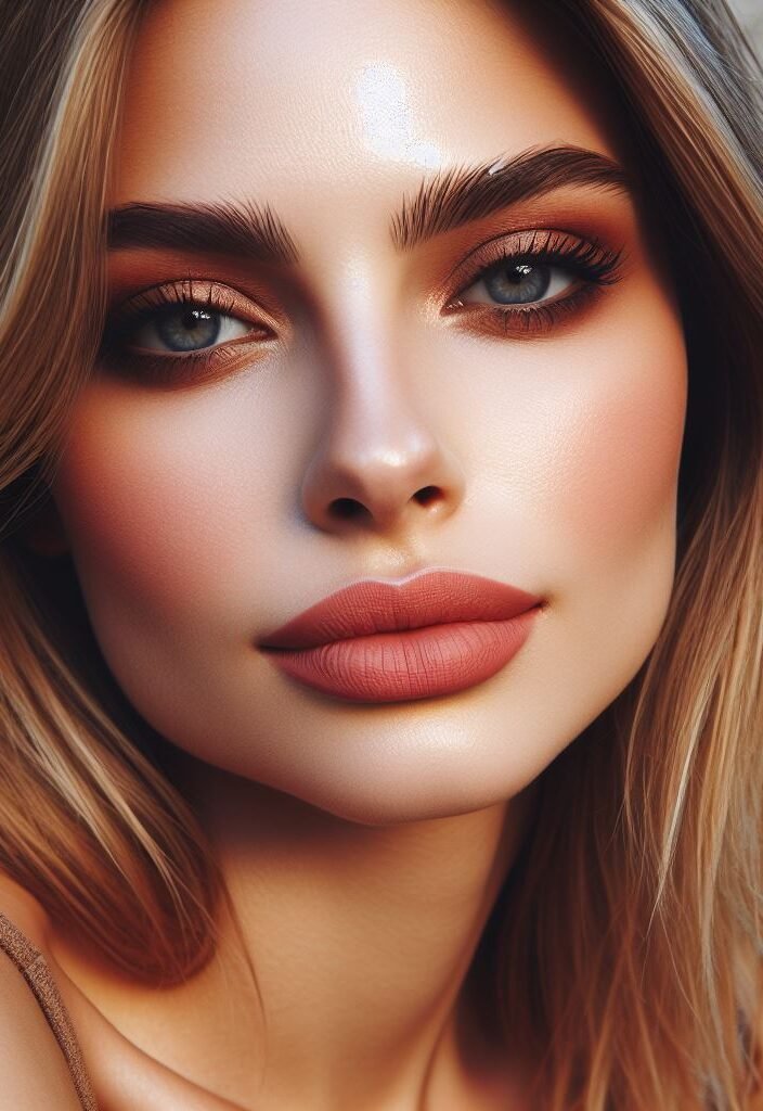 Modern Minimalist: Go for a flawless base with a touch of cream blush and bold, defined brows. Highlight your natural beauty with a matte nude lip color in a shade slightly deeper than your natural lip color for a look that's both sophisticated and effortless.