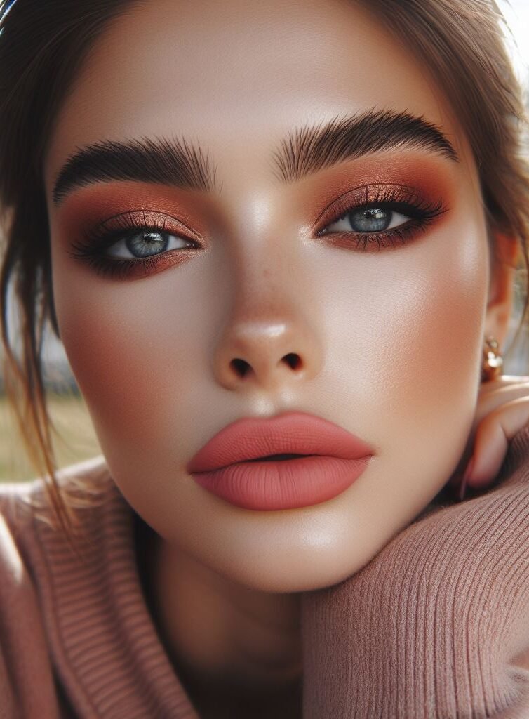 Kiss-Proof Perfection with a Touch of Comfort: Opt for a long-lasting, liquid lipstick in a matte nude shade for a look that stays put throughout your busy day. To ensure comfort, apply a thin layer of lip balm beforehand. Blot your lips with a tissue to remove excess product and prevent smudging.