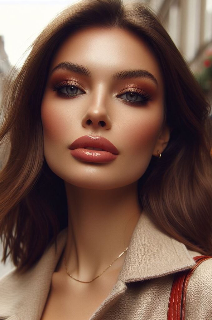 Bold Brows & Nude Gloss: Embrace the power of strong brows! Fill in and define your brows with a brow powder or pomade for a bold, statement look. Keep the rest of your makeup soft and natural with a touch of mascara and a sheer, glossy nude lip color.