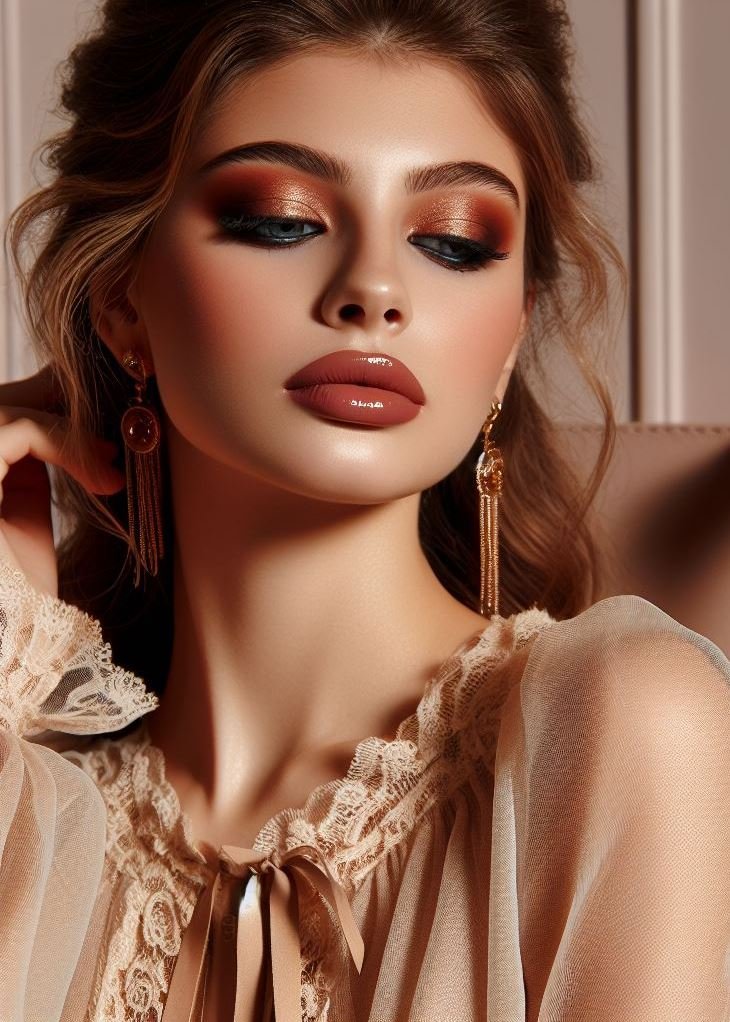 Monochrome Magic for Cohesion: Create a polished and cohesive look by using a nude eyeshadow shade that complements your nude lip color. This technique pulls the entire look together and creates a sense of effortless elegance.